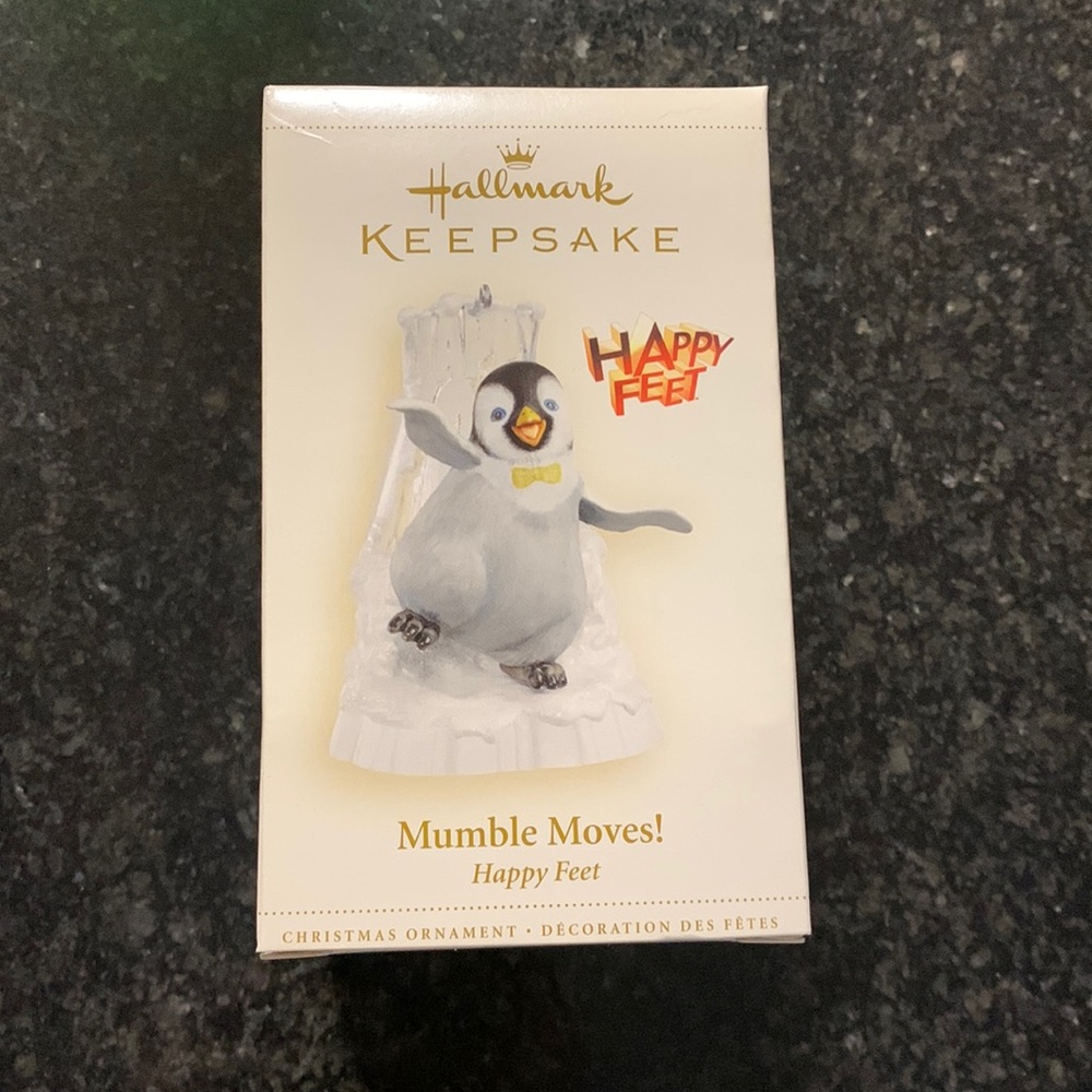 Hallmark Keepsake. Happy feet. Mumble moves.